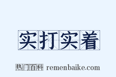 实打实着是什么意思的图片